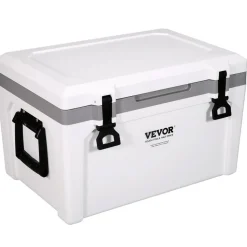 VEVOR Insulated Portable Cooler, 52 qt, Holds 50 Cans, Ice Retention Hard Cooler with Heavy Duty Handle, Ice Chest Lunch Box for Camping, Beach, Picnic, Travel, Outdoor, Keeps Ice for up to 6 Days