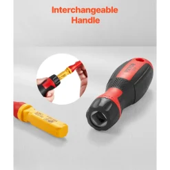 VEVOR Insulated Screwdriver Set, 13-Piece Professional Electrical Screwdriver Set, 1000V Insulated Electrician Tool Set, with Magnetic Phillips Slotted Pozi Torx Tips, Screwdrivers, for Electricians