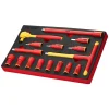 VEVOR Insulated Socket Set, 16-Piece Insulated Wrench Tool Set, 1000V Insulated Socket Tool, with Insulated Sockets, Insulated T-Handle Wrench, Drive Rachet, Extensions, for Electricians Home Repair