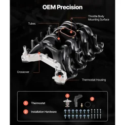 VEVOR Intake Manifold, with Gasket, Engine Intake Manifold Assembly Compatible with 2000-2004 Ford F150/F250/F350, Replace 615-188, AC2Z-9424-A, 2L1Z-9424-AA, 4C2Z-9424-CA, 5C2Z-9424-AA, 9C2Z-9424-AA