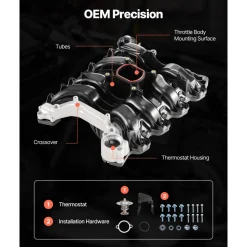 VEVOR Intake Manifold, with Gasket, Engine Intake Manifold Assembly Compatible with 2001-2011 Crown Victoria, Replace 615-175, 1L2Z-9424-EF, 1W7Z-9424-AB, 3W7Z-9424-AA, 3W7Z-9424-AD, 3W7Z-9424-AE