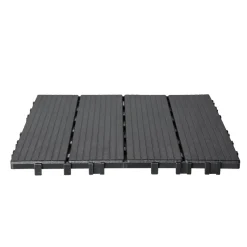 VEVOR Interlocking Deck Tiles, 54 Pack,12"x12" 54 sq. ft Plastic Waterproof Outdoor Flooring All Weather Use, Patio Floor Decking Covering Tiles for Porch Poolside Balcony Backyard, Dark Grey