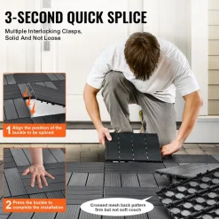 VEVOR Interlocking Deck Tiles, 54 Pack,12