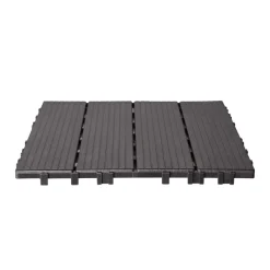 VEVOR Interlocking Deck Tiles, 36 Pack,11.6"x11.6" 36 sq. ft Plastic Waterproof Outdoor Flooring All Weather Use, Patio Floor Decking Covering Tiles for Porch Poolside Balcony Backyard, Dark Brown