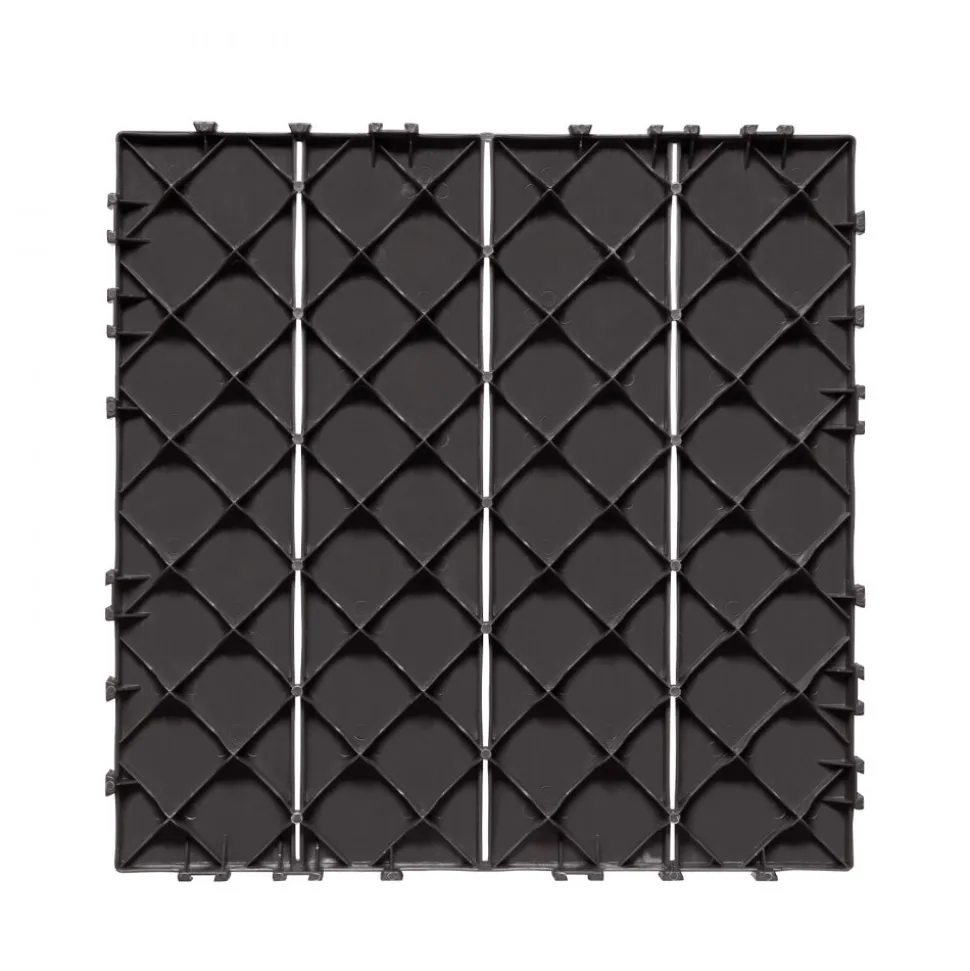 VEVOR Interlocking Deck Tiles, 54 Pack,12"x12" 54 sq. ft Plastic Waterproof Outdoor Flooring All Weather Use, Patio Floor Decking Covering Tiles for Porch Poolside Balcony Backyard, Dark Brown