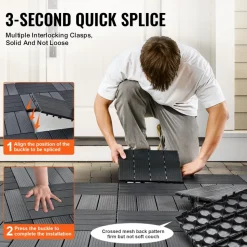 VEVOR Interlocking Deck Tiles, 10 Pack,12