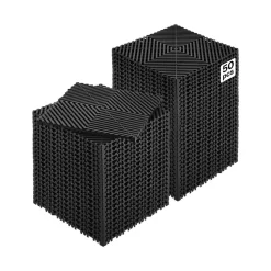 VEVOR Interlocking Drainage Mat, 12” x 12” Modular Interlocking Cushion, 50 Pcs Splicing Drainage Mats, Non-Slip Black PP Drainage Floor Tile and Shower Mat, for Garage, Garden, Kitchen & Outdoor