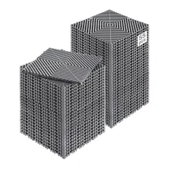VEVOR Interlocking Drainage Mat, 12” x 12” Modular Interlocking Cushion, 50 Pcs Splicing Drainage Mats, Non-Slip Gray PP Drainage Floor Tile and Shower Mat, for Garage, Garden, Kitchen & Outdoor