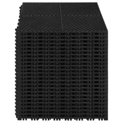 VEVOR Interlocking Drainage Mat, 12” x 12” Modular Interlocking Cushion, 12 Pcs Splicing Drainage Mats, Non-Slip Gray PP Drainage Floor Tile and Shower Mat, for Garage, Garden, Kitchen & Outdoor