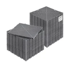 VEVOR Interlocking Drainage Mat, 12” x 12” Modular Interlocking Cushion, 40 Pcs Splicing Drainage Mats, Non-Slip Gray PP Drainage Floor Tile and Shower Mat, for Garage, Garden, Kitchen & Outdoor