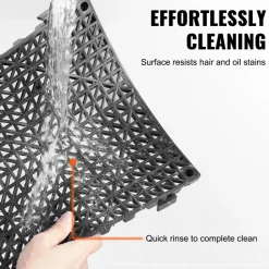 VEVOR Interlocking Tile 50PCS Black, Drainage Tiles 12