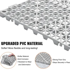 VEVOR Interlocking Tile 55PCS Grey, Drainage Tiles 12