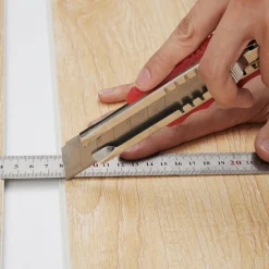 VEVOR Interlocking Vinyl Floor Tiles 48 x 7.3 inch, 10 Tiles 5.5mm Thick Snap Together, Natural Wood Grain DIY Flooring for Kitchen, Dining Room, Bedrooms & Bathrooms, Easy for Home Decor