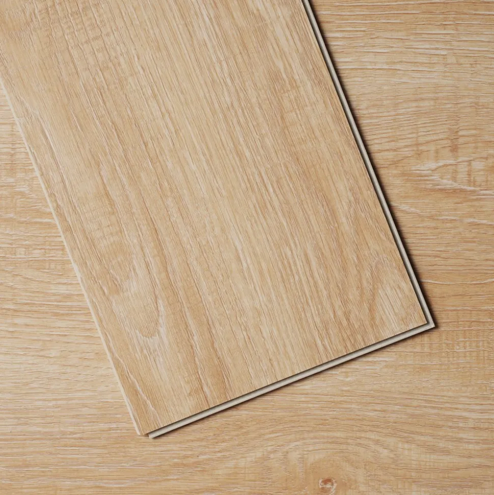 VEVOR Interlocking Vinyl Floor Tiles 48 x 7.3 inch, 10 Tiles 5.5mm Thick Snap Together, Natural Wood Grain DIY Flooring for Kitchen, Dining Room, Bedrooms & Bathrooms, Easy for Home Decor