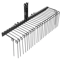 VEVOR 60 in Tow Behind Landscape Rake, 3 Point Hitch Lawn Dethatcher Rake, 26 Spring Steel Tines, for Category 1 Tractors, Heavy Duty & Rust-Resistant Rakes Tractor Attachments for Leaves Pine Needles