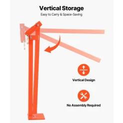 VEVOR 36 in T Post Puller, Heavy Duty Fence Post Pullers with Puller Plate & 47 in Lifting Chain, Labor-Saving T-Post Remover Tool for Round Fence Posts, Sign Posts & Tree Stumps