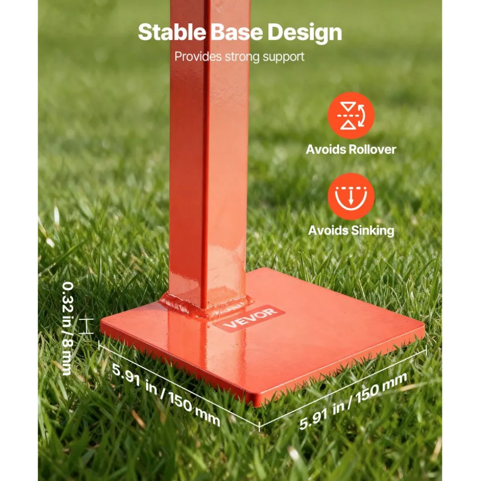 VEVOR 36 in T Post Puller, Heavy Duty Fence Post Pullers with Puller Plate & 47 in Lifting Chain, Labor-Saving T-Post Remover Tool for Round Fence Posts, Sign Posts & Tree Stumps