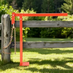 VEVOR 36 in T Post Puller, Heavy Duty Fence Post Pullers with Puller Plate & 47 in Lifting Chain, Labor-Saving T-Post Remover Tool for Round Fence Posts, Sign Posts & Tree Stumps
