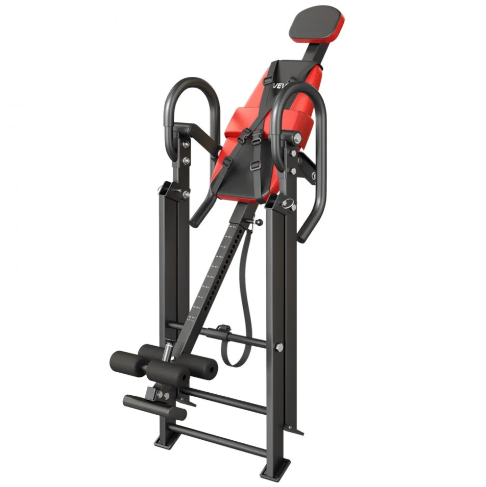 VEVOR Inversion Table, 300 lbs Capacity Heavy Duty Inverted Table, Back Inverter Stretcher with Dual-Roller Locking, Decompression Tables for Shoulders, Neck, Back, Multi-Angle Adjustable Tether Strap