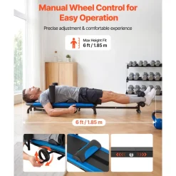 VEVOR Inversion Table, 350 lbs Capacity Heavy Duty Back Inverter Stretcher, Inverted Table with Stable Structure, Adjustable Armrests, Decompression Tables for Shoulders, Neck, Back, Knees