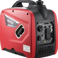 VEVOR Inverter Generator, 2900W Peak Watt Quiet Inverter Generator, Portable Inverters Generators for Home Use, Gas Powered, Compact and Lightweight Design - Stable Power, CO Sensor, Orange/Black