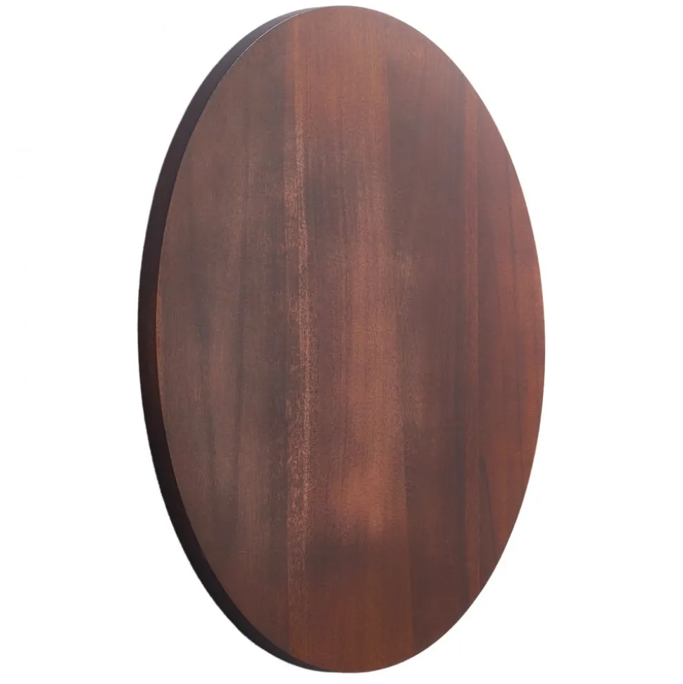 VEVOR 24 in Wood Lazy Susan Turntable, 360° Rotation Round Clear Tabletop Rotating Tray, Acacia Wood Dining Table Centerpiece, Smooth and Silent Spin, for Family Gatherings, Banquets and Weddings