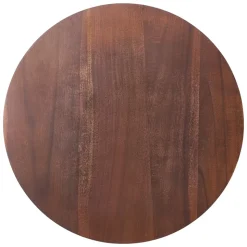 VEVOR 24 in Wood Lazy Susan Turntable, 360° Rotation Round Clear Tabletop Rotating Tray, Acacia Wood Dining Table Centerpiece, Smooth and Silent Spin, for Family Gatherings, Banquets and Weddings