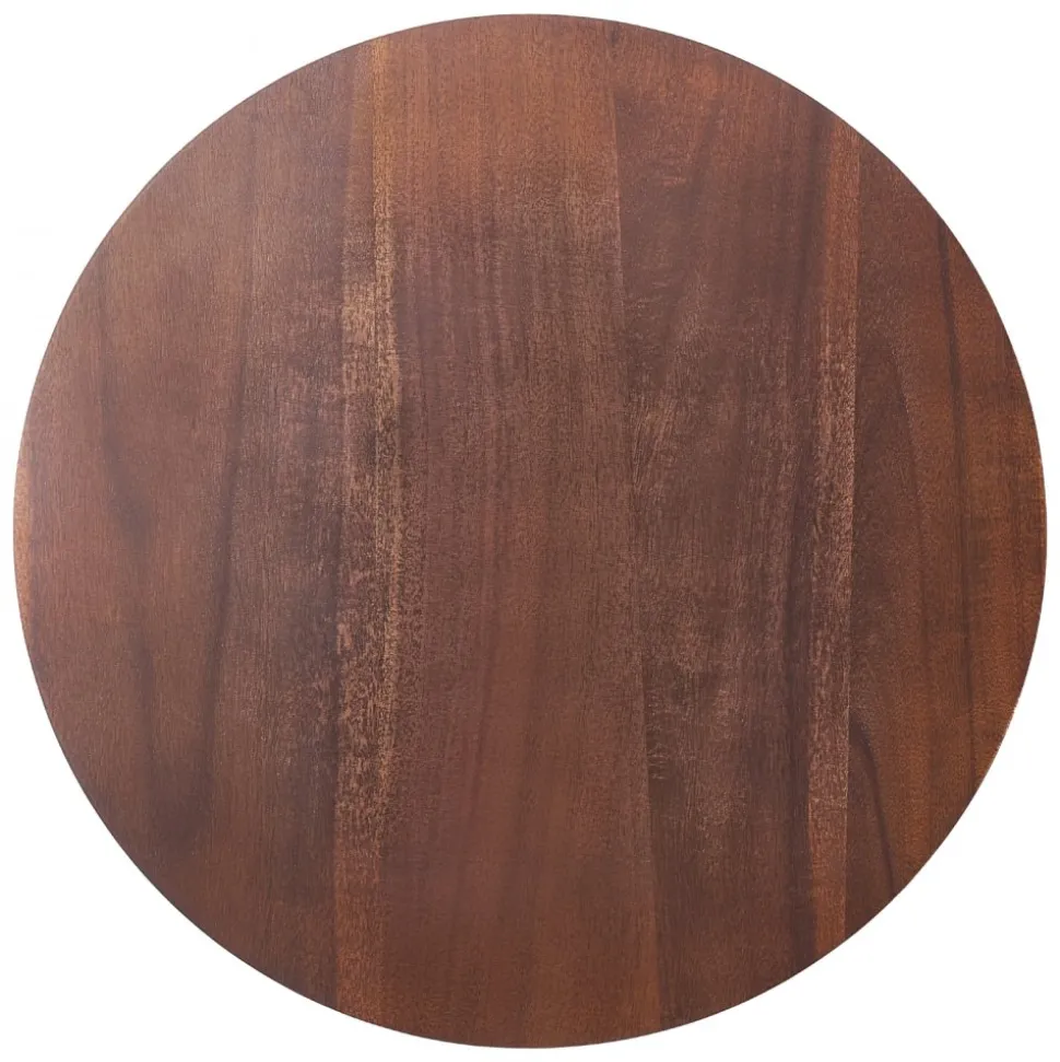 VEVOR 24 in Wood Lazy Susan Turntable, 360° Rotation Round Clear Tabletop Rotating Tray, Acacia Wood Dining Table Centerpiece, Smooth and Silent Spin, for Family Gatherings, Banquets and Weddings