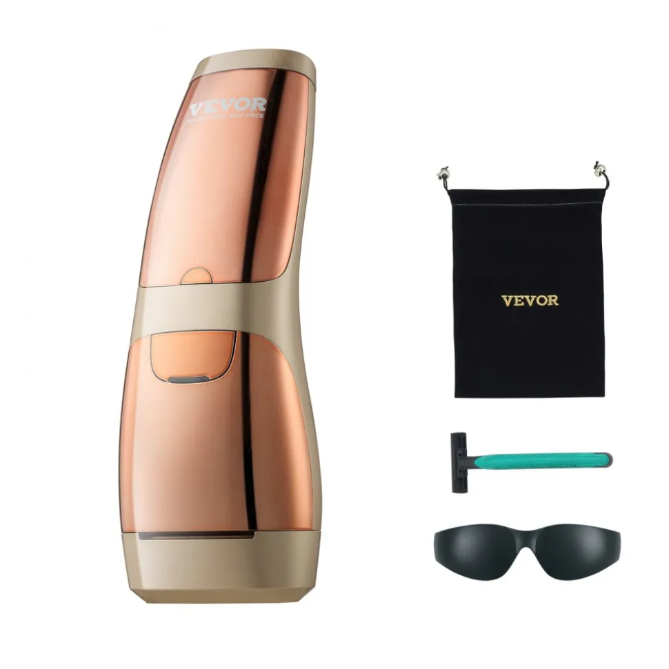 VEVOR IPL Hair Removal, Permanent Hair Removal with Sapphire Ice Cooling System, Painless At-Home Hair Removal Device for Women Men, Auto/Manual Modes, 5 Levels for Body & Face