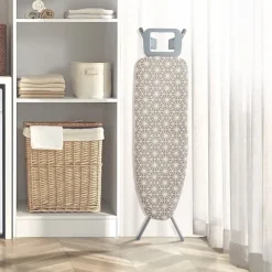 VEVOR Ironing Board with Large 51 x 13 Ironing Surface, Thickened 4 Layers Iron Board with Heat Resistant Cover and 100% Cotton Cover, 7 Adjustable Heights Ironing Board for Home Laundry Room Use