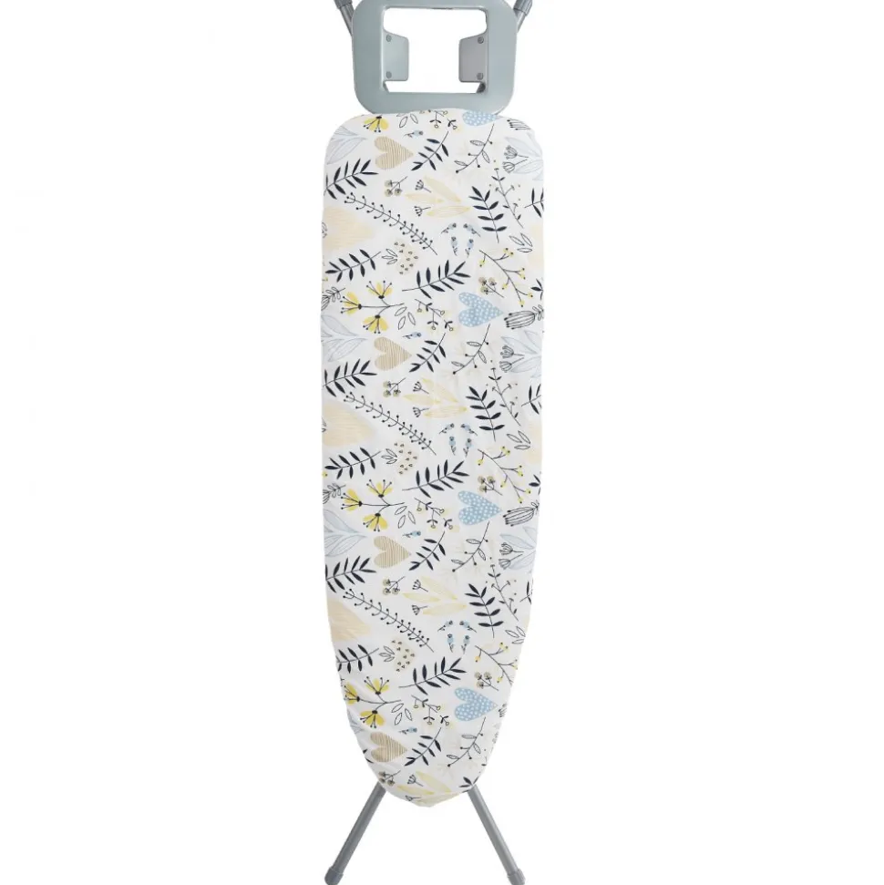 VEVOR Ironing Board with Large 51 x 13 Ironing Surface, Thickened 4 Layers Iron Board with Heat Resistant Cover and 100% Cotton Cover, 7 Adjustable Heights Ironing Board for Home Laundry Room Use