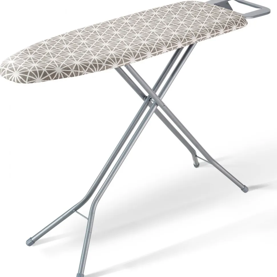 VEVOR Ironing Board with Large 51 x 13 Ironing Surface, Thickened 4 Layers Iron Board with Heat Resistant Cover and 100% Cotton Cover, 7 Adjustable Heights Ironing Board for Home Laundry Room Use