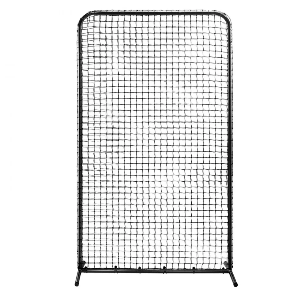 VEVOR I Screen Baseball for Batting Cage, 7x4 ft Baseball Softball Safety Screen, Body Protector Portable Batting Screen with Carry Bag & Ground Stakes, Heavy Duty Pitching Net for Pitchers Protection