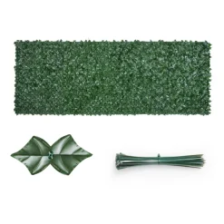 VEVOR Ivy Privacy Fence, 96 x 72 in Artificial Green Wall Screen, Greenery Ivy Fence with Strengthened Joint, Faux Hedges Vine Leaf Decoration for Outdoor Garden, Yard, Balcony, Patio Decor