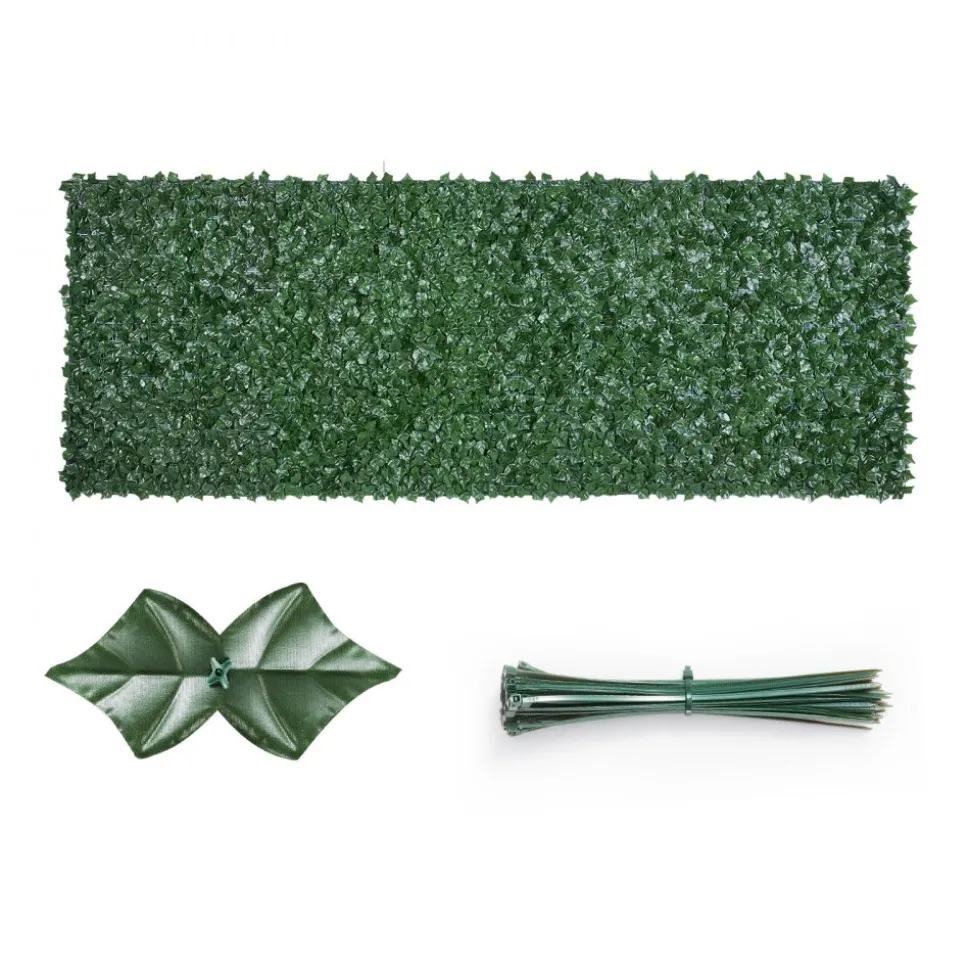 VEVOR Ivy Privacy Fence, 96 x 72 in Artificial Green Wall Screen, Greenery Ivy Fence with Strengthened Joint, Faux Hedges Vine Leaf Decoration for Outdoor Garden, Yard, Balcony, Patio Decor