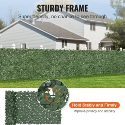 VEVOR Ivy Privacy Fence, 39 x 98 in Artificial Green Wall Screen, Greenery Ivy Fence with Strengthened Joint, Faux Hedges Vine Leaf Decoration for Outdoor Garden, Yard, Balcony, Patio Decor
