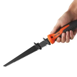 VEVOR Jab Saw, 6 in Keyhole Saw with Soft Grip Handle, 8-In-1 Multi-Blades Drywall Jab Saw, Sharp Jab Saw with Triple Ground Teeth, for Cutting Drywall Wood Metel Plastic Plywood Wallboard Thin Sheet