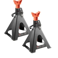 VEVOR Jack Stands, 6 Ton (13,000 lbs) Capacity, 14.6-22.8 in Adjustable Height, Heavy Duty Steel Jack Auto Stands with Double Locking, for Lifting RV, Small Truck, Car, SUV, 1 Pair, Black and Orange