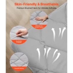 VEVOR Japanese Tatami Mat, Twin Size Foldable Japanese Tatami Mattress, Futon Mattress with Storage Bag & Fastener, 9-Layer Floor Mat for Sleeping, Dormitory, Meditation, Yoga, 80 x 39 x 2.5 in, Gray