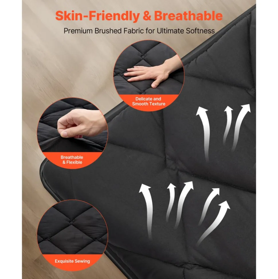 VEVOR Japanese Tatami Mat, Twin Size Foldable Japanese Tatami Mattress, Futon Mattress with Storage Bag & Fastener, 9-Layer Floor Mat for Sleeping, Dormitory, Meditation, Yoga, 80 x 39 x 3.5 in, Black