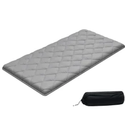 VEVOR Japanese Tatami Mat, Twin Size Foldable Japanese Tatami Mattress, Futon Mattress with Storage Bag & Fastener, 9-Layer Floor Mat for Sleeping, Dormitory, Meditation, Yoga, 80 x 39 x 3.5 in, Gray