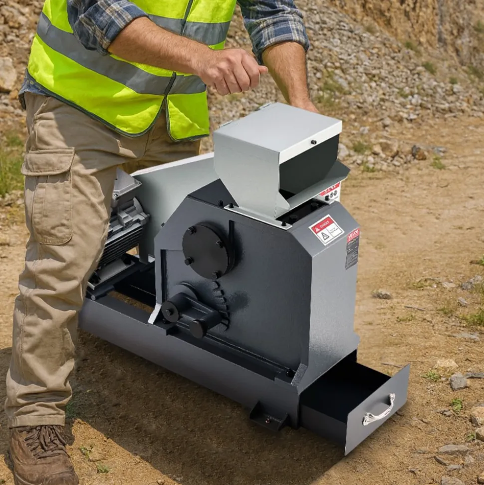 VEVOR Jaw Crusher Machine, 4KW High Power Rock Stone Crush Machine, 7.87 x 9.65 inch Feeding Port, 1740 RPM Speed Stone Shatter Grinder, Electric Stone Shatter 220V, for Rock Coal Glass Bottle