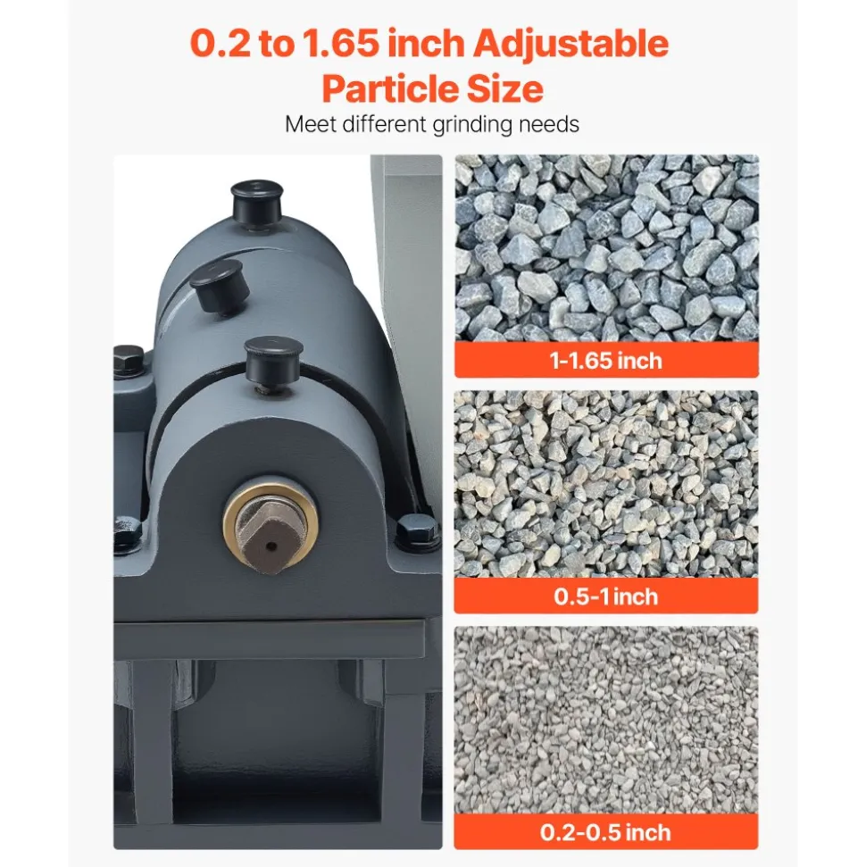 VEVOR Jaw Crusher Machine, 2.2KW High Power Rock Stone Crush Machine, 6.10 x 5.12 inch Feeding Port, 1740 RPM Speed Stone Shatter Grinder, Electric Stone Shatter 220V, for Rock Coal Glass Bottle