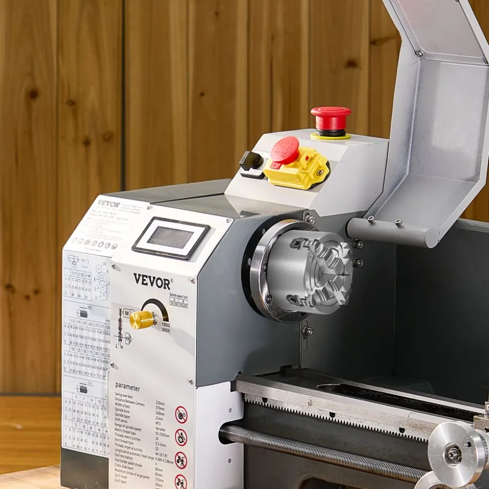 VEVOR 4-Jaw Lathe Chuck, 3 Inch (80 mm), 4-Jaw Independent Chuck, 0.1-3.15 in (5-80 mm) Clamping Range with T-key Fixing Screws Reversible Jaws, HT300 Material, Internal External for Wood Metal Lathe
