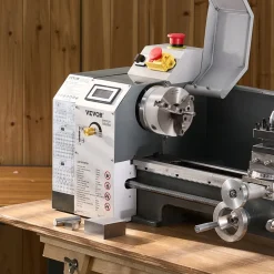 VEVOR 3-Jaw Lathe Chuck, 8 Inch (200 mm), Self-Centering Chuck with 2 1/4 in-8 Threaded Backing Plate, 0.16-7.87 in (4-200 mm) Clamping Range with T-wrench Screws, HT300 Material, for Wood Metal Lathe