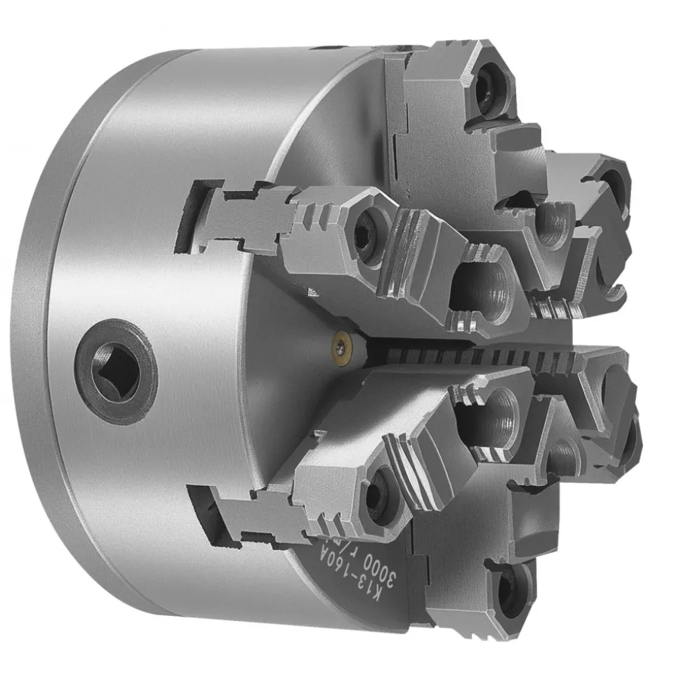 VEVOR 6-Jaw Lathe Chuck, 6 Inch (160 mm), Self-Centering Chuck with D1-4 Cam Lock Backing Plate, 0.12-5.71 in (3-145 mm) Clamping Range with T-wrench Screws, HT300 Material, for Wood Metal Lathe