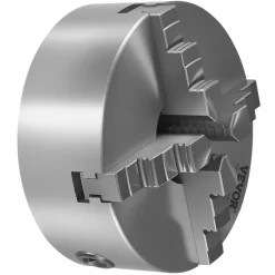 VEVOR 4-Jaw Lathe Chuck, 8 Inch (200 mm), Self-Centering Chuck with 1 1/2 in-8 Threaded Backing Plate, 0.16-7.87 in (4-200 mm) Clamping Range with T-wrench Screws, HT300 Material, for Wood Metal Lathe