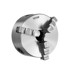 VEVOR 3-Jaw Lathe Chuck, 6'', Self-Centering Lathe Chuck, 0.14- 6.3 in/3.5-160 mm Clamping Range with T-key Fixing Screws Reversible Jaws, for Lathe 3D Printer Machining Center Milling Drilling Machin