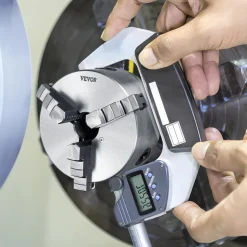 VEVOR 3-Jaw Lathe Chuck, 6'', Self-Centering Lathe Chuck, 0.14- 6.3 in/3.5-160 mm Clamping Range with T-key Fixing Screws Reversible Jaws, for Lathe 3D Printer Machining Center Milling Drilling Machin