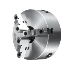 VEVOR 3-Jaw Lathe Chuck, 10'', Self-Centering Lathe Chuck, 0.24-9.84 in/6-250 mm Clamping Range with T-key Fixing Screws Hexagon Wrench, for Lathe 3D Printer Machining Center Milling Drilling Machine